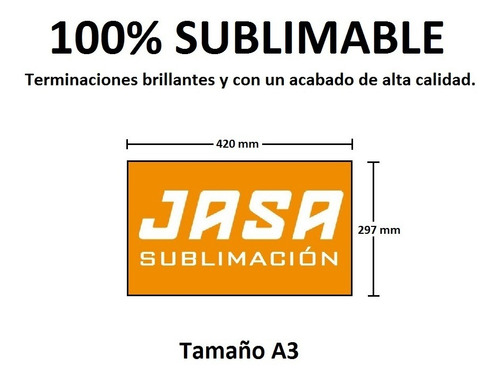 Imagen 2 de 5 de Chapa Lámina Metálica Blanca Brillante Sublimable A3
