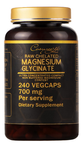 Capsulas De Glicinato De Magnesio 700 Mg Por Capsulas, 240 C