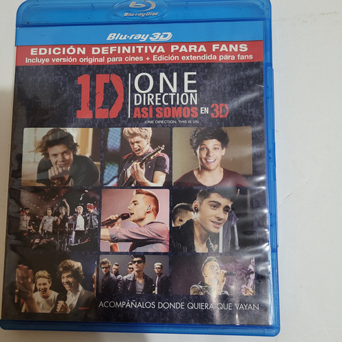 Blue Ray,one Direction,asi Somos En 3d,edicion Para Fans