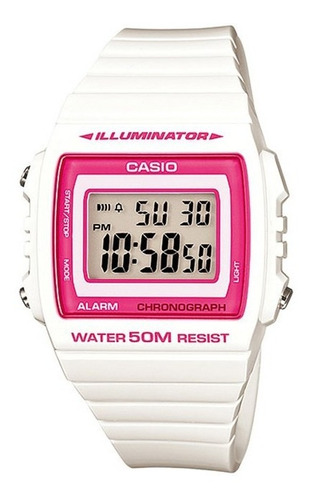 Reloj Casio Con Cronómetro 50 Mts. W 215 H Dama Colores