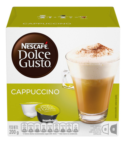 Cápsulas De Café Cappuccino Nescafé Dolce Gusto 16 u