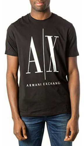 Ax Armani Exchange Icon Graphic Playera Para Hombre, Negro,