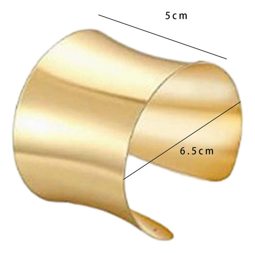 . Brazaletes Para Mujer, Brazalete Dorado Brillante,