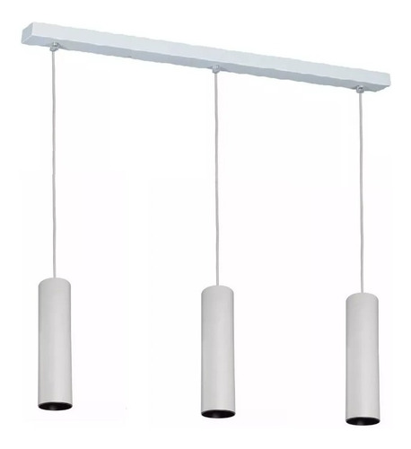 Lampara Colgante 3 Luces Blanco 20cm Led E27 Vg