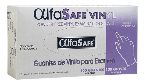 Guante Vinilo Alfasafe® Beige Medium