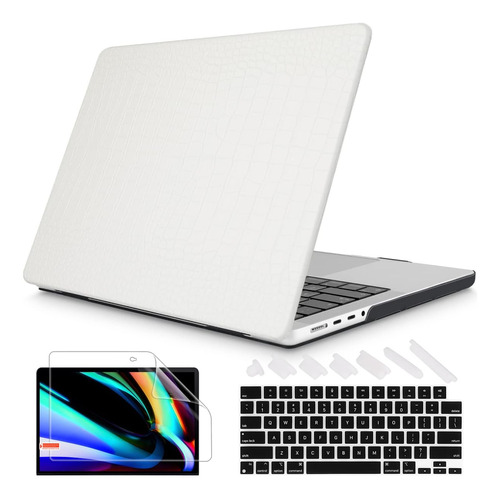 Funda Rígida Mektron Para Macbook Pro 16  2485 White Leather