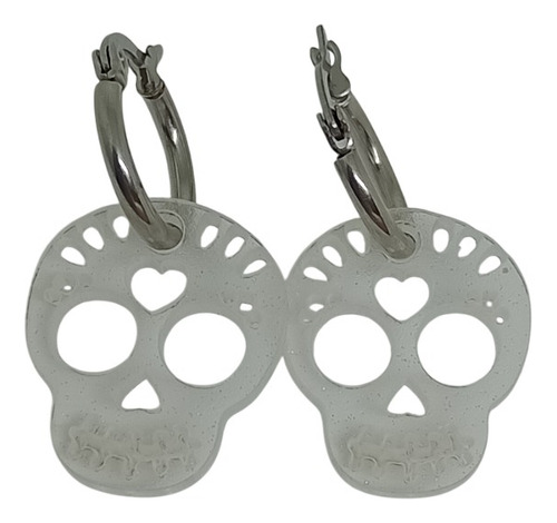 Aros Acero Quirúrgico Calavera Regalo Souvenir