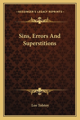 Libro Sins, Errors And Superstitions - Tolstoy, Leo Nikol...