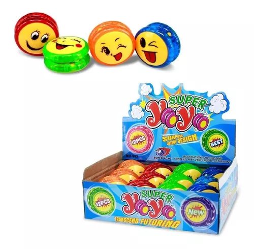 ArtCreativity Yoyos de cara sonriente para niños, paquete de 12, juguetes  Emoticon Yoyo en varios diseños, recuerdos de fiesta de cumpleaños