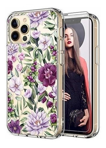 Funda Protectora Para iPhone 12 Pro Max Diseño De Flores