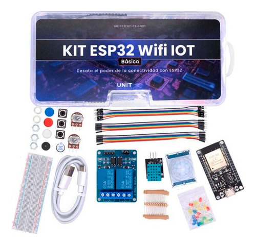 Kit Esp32 Básico Ide Iot 10 Practicas Con Tutorial Unit