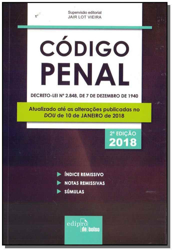 Livro Código Penal 2018   Mini