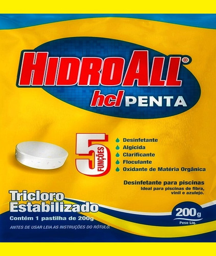 Pastilha De Cloro Hcl Penta 5x1 (20 Unidades)