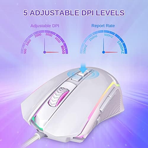 Mouse Redragon M910-W blanco.