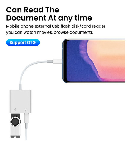 Para Adaptador Otg Usb 3.0 Pd Tipo C, Carregamento Rápido,