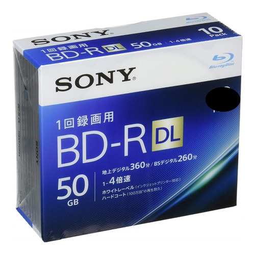 10 Mídias Blu-ray Bd R 50gb Sony Original Importada