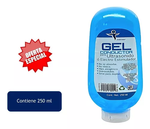 Gel Conductor ultrasonido ecografico 250ml Pack 2 Unidades