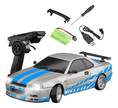 Modelo De Coche Rc Tire,coche De Carreras Deportivo Plateado