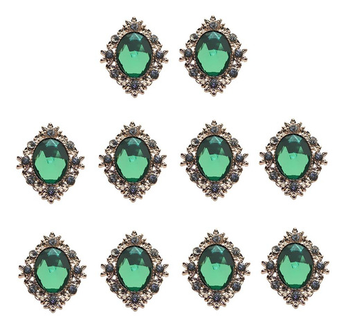 Adornos De Espalda Plana Verde 30x25mm Verde 30x25mm