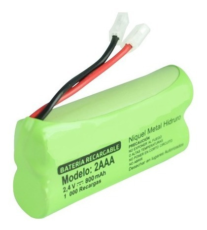 Imagen 2 de 4 de Bateria Telefono 2.4v 800mah Nickel Metal Recargable 2aaa