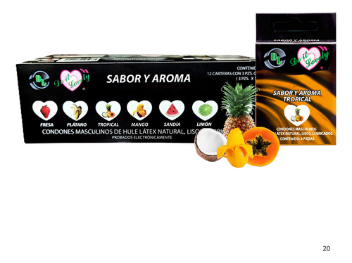 Condon Dl Aroma Y Sabor Caja Con 12 Carteras, Cartera Con3pz