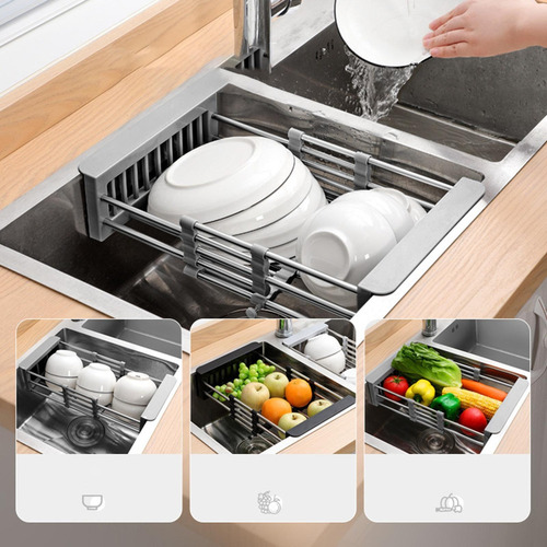L Escurridor De Platos Extensible Sobre El Fregadero
