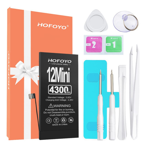 Hofoyo (batera Mejorada De 4300 Mah Para iPhone 12 Mini, Bat