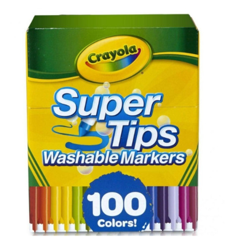 100 Marcadores Crayola Punta Fina Lavables Xtr P