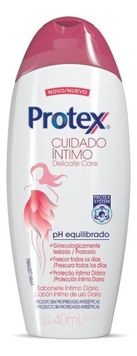 Sabonete Líquido Íntimo Delicate Care Protex Cuidado Íntimo Frasco 40ml