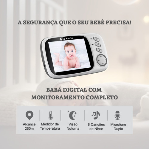 Babá Eletrônica Taktark Com Monitor Do Bebê 5 Em 1 Pronta 11