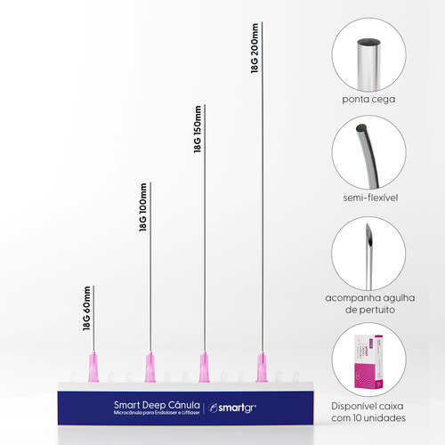 Deep Cânula Para Endolaser Cx 10 Und - Smart Gr 18g60mm
