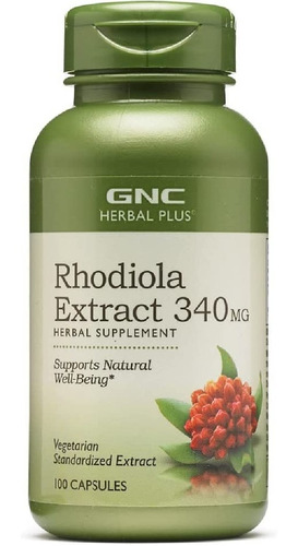 Extracto De Rodiola 340 Mg Gnc 100 Cápsulas