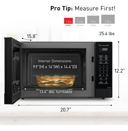 Horno Microondas Panasonic Nn-sn65kb 1.2 Pies Cúbicos 1200 W