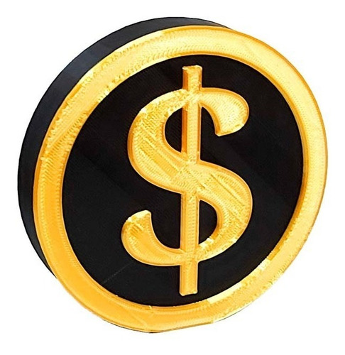 Símbolo Cifrão $ Plástico Para Decoração Bancada 10 Cm