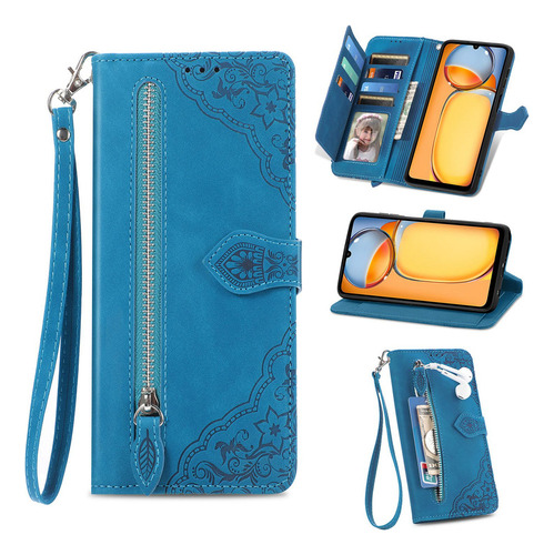 Funda De Piel Etfast Wallet For Teléfono Sharp