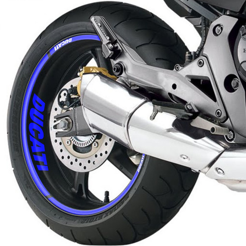 Friso Refletivo Para Roda Moto Ducati Hypermotard Azul