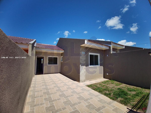 Imagem 1 de 15 de Casa Para Venda Em Ponta Grossa, Cará-cará, 2 Dormitórios, 1 Banheiro, 1 Vaga - _1-2283474