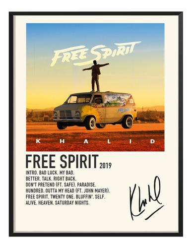 Cuadro Khalid Album Music Tracklist Exitos Free Spirit