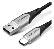 Comprar Cable USB Vention - USB a USB C - Carga rapida 3a - 1 Metro -Trenzado Reforzado - Negro - Cargador y datos 480 Mbps - Para PC \u002F Notebook \u002F Macbook \u002F Celular \u002F Tablet \u002F Auriculares - CODHF
