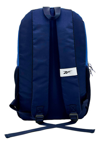 Mochila Reebok 19 PuLG Deportiva Viaje Reforzada Unisex Color Azul Diseño De La Tela Lisa