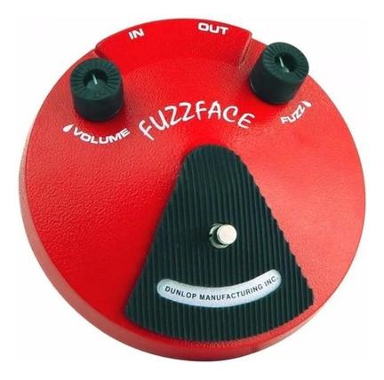 Pedal de distorção facial Jim Dunlop Jd-f2 Fuzz, cor vermelha