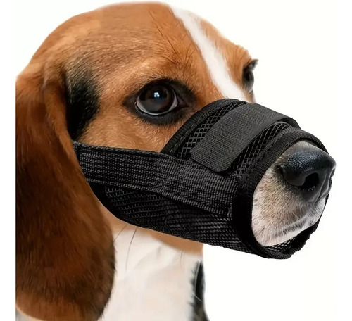 Bozal Ajustable Seguridad Entrenamiento Para Perro Mordedura Negro Xxl