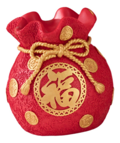 Alcancía Con Forma De Bolsa De La , Rojo Altura 15cm
