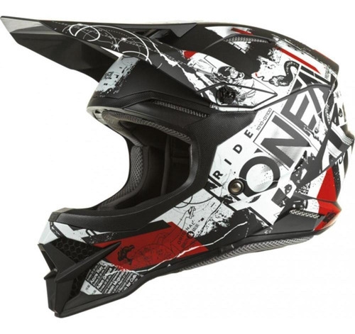 Capacete O'neal 3series Scarz Cor Vermelho Tamanho do capacete 57/58 (M)