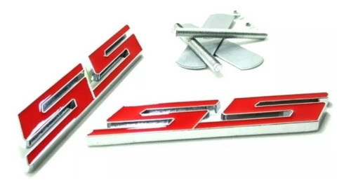 Emblema Ss Autoadherible Y Parrilla Camaro Ss Rojo Chevrolet
