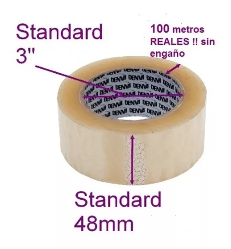 Caja de 36 u. - Cinta de Embalar Transparente 48 mm x 100 mts