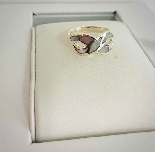 Anillos Importados En Plata Maciza Con Nácar Puro Infinito