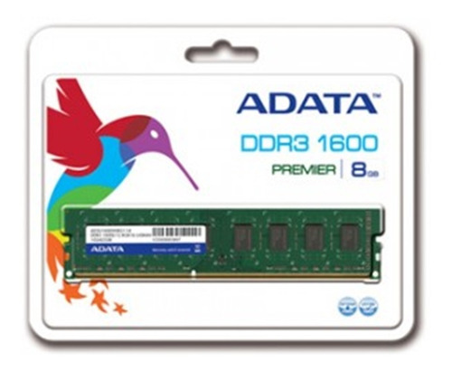 Imagen 2 de 3 de Memoria Ram Adata Addu1600w8g11-s Ddr3 1600 Mhz 8gb Bajo Vol