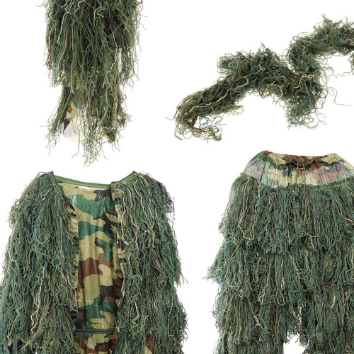 Con Capucha Elástica Ghillie Se Adapta A Los Pantalones De