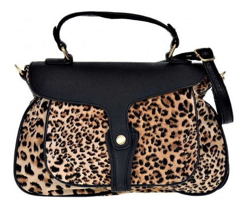 Cartera Prune Animal Print Leopardo Con Detalles, Leer 